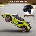 thumbnail image 5 of TOBBI 12V Licensed Lamborghini Sian Kids Ride on Car W/ Remote Control Lights Age 3-6 Child, Green, 5 of 8