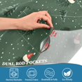 thumbnail image 3 of Yayeee Kitchen Curtains Tier Pair Light Filtering 27"x24" Rod Pocket Short Cafe Window Panel, Christmas Forest, 3 of 7