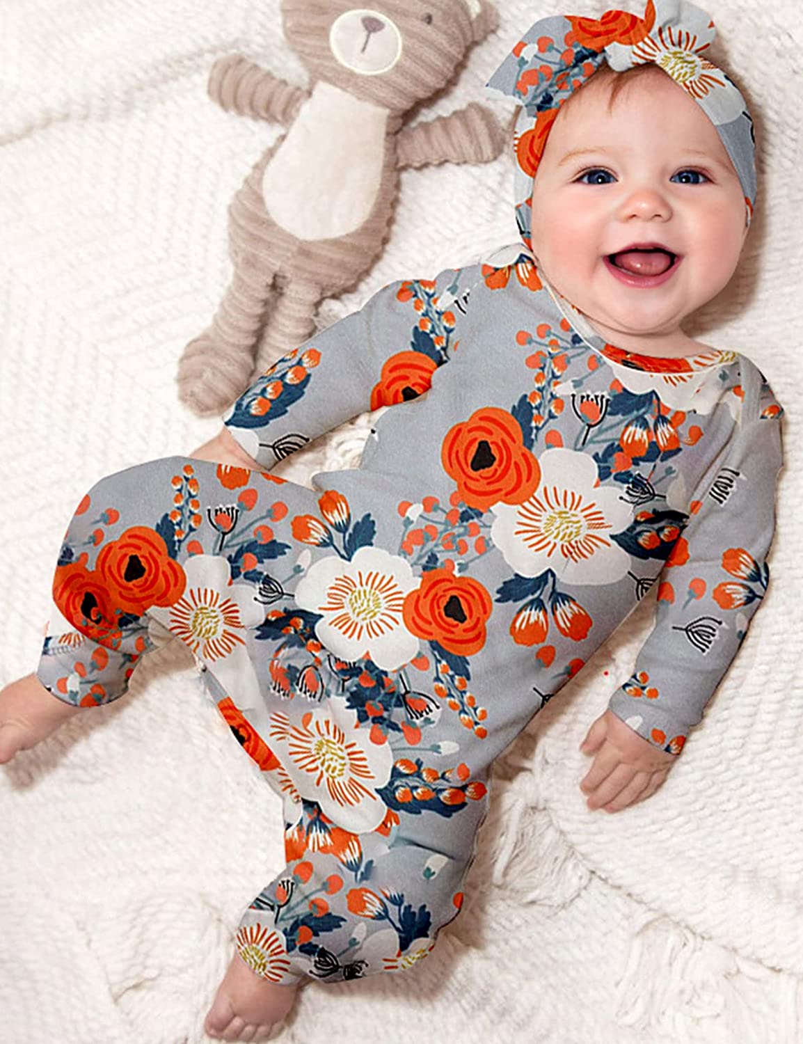 Newborn Baby Girl Clothes Romper Onesie Cotton Newborn Outfit for Girls Cute Infant Girl Jumpsuits Clothes 3-6 Months