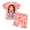 Orange, variant on WOYY Toddler Boys Pajamas Cartoon Print Short Sleeve T-Shirt Shorts Sleepwear Homewear Pjs