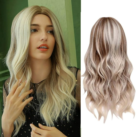 UTOURS Women's Gray Light Brown Gradient Micro Curl Head Set Wavy Curl Wig Hair Wigs(2Pack)