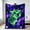 Colourful3, variant on Cute Alien Cat blanket for cat lovers,Soft Flannel Throw Blanket, Festive Gifts, gift for Birthday, Christmas, Halloween, Holiday, Cat Lovers Party, Four Seasons Universal, Home Decor Gifts