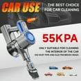 thumbnail image 6 of 55-70KPa Cordless Vertical Vacuum Cleaner, 3-Speed Adjustment, 45 Mins Battery Life, Detachable Battery, LED Floor Brush, Lightweight Handheld Vacuum for Pet Hair, Carpet & Hard Floor, 6 of 14