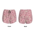 thumbnail image 6 of Uemuo Cute Love Pattern Women's Athletic Shorts High Waisted Running Shorts with Liner Pockets Gym Elastic Workout Shorts-, 6 of 9