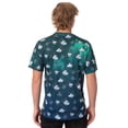 thumbnail image 2 of Disney Mens' Mickey Mouse Faces in Space Sublimated All-Over Print T-Shirt, 2 of 5