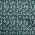 thumbnail image 1 of oneOone Viscose Jersey Teal Green Fabric Florals Dress Material Fabric Print Fabric By The Yard 60 Inch Wide, 1 of 5