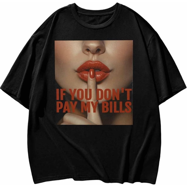 Shut up Shirts Graphic Tees for Women, Street Art Funny Womens Oversized T Shirt Crewneck Short Sleeve Casual Tops