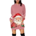 thumbnail image 2 of WILLBEST Sudadera Deportiva Para Mujer, Vestido de Navidad, Vestido de Noche Para Mujer, Sudadera Navideña de Moda Con Capucha y Bolsillo Tipo Bolso, Sudadera Estampada Con Capucha, Falda de Moda, 2 of 4