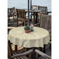 thumbnail image 2 of Outdoor Tablecloths with Umbrella Hole & Zipper, Brown Wildflowers Round Tablecloths 60 Inch, Modern Floral Butterfly Plant Waterproof Table Cloth, Patio/Pool/Picnic Table Covers, 2 of 8