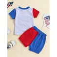 thumbnail image 3 of 4th of July Family Matching Outfits Mommy and Me Matching Tees Tops American Flag T-Shirts/Shorts Set Summer Clothes, 3 of 7