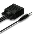 thumbnail image 3 of Premium VGA Cable with Audio 3.5mm AUX Jack (15 Feet) HD15 Male to Male M/M VGA SVGA UXGA with Auxiliary Headset Stereo Sound Connection Wire Cord Plug for LCD LED Monitor TV HDTV Projector, 3 of 4