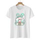 thumbnail image 5 of Moda mujer Casual Pascua camiseta impresa cuello redondo manga corta pulóver Tops blusa Fridja  bn6929, 5 of 8