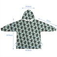 thumbnail image 7 of Blue Bigfoot Pattern Blanket Hoodies for Kids 6-13YR Oversize Wearable Blanket Hoodies for Boys Girls Teens, 7 of 7