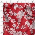 thumbnail image 2 of Soimoi Red Fabric - By the Yard - 56 Inch Wide - Leaves Tropical - Verdant Canopy: A Tapestry of Tropical Leaves Printed Fabric, 2 of 6
