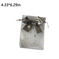 thumbnail image 4 of Matsuzay Bolsa de tul de 30 Uds., exquisita bolsa transparente con cordón, bolsas de ñame, cordón con lazo, bolsillo para dulces, cinta para Kits de decoración para fiestas gris 11*16cm, 4 of 6