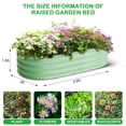 thumbnail image 2 of MAROUTE Oval Raised Garden Bed 4.5x2x1.5 ft, Galvanized Metal Planter Box for Vegetables, Tool-Free Assembly, 2 Pcs, 2 of 9
