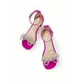 thumbnail image 6 of Girls Ankle Strap Sandals Square Toe Low Heel Bow Flower Shoes, 6 of 12