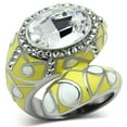 thumbnail image 1 of High polished (no plating) Stainless Steel Ring with Top Grade Crystal in Clear for Women Clear Stone Color Style TK643 Size 5, 1 of 4