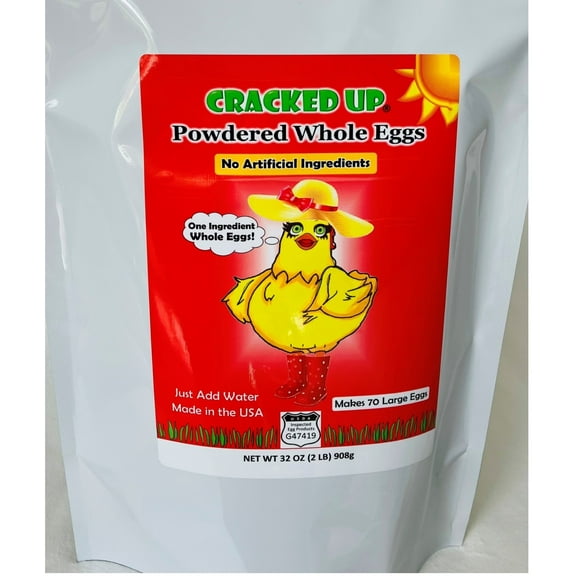 2 Pounds (32 oz), Whole Powdered Eggs, WHY PAY MORE? Freshest Eggs!, Fast Priority Shipping, Makes 70 Large Eggs, MADE IN THE USA! Resealable Pouch.