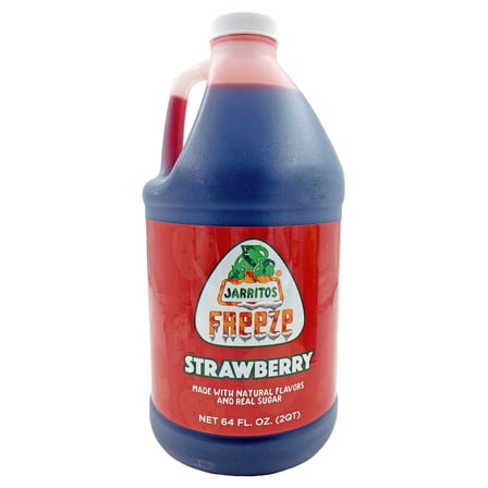 Jarritos Strawberry Slushy Concentrate | Kosher & Made in America | 5:1 Mix | 64 fl oz.
