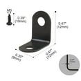 thumbnail image 3 of REGALWOVEN 12 x 12mm Angle Bracket Metal Black L Shaped Angle Brackets Corner Braces Support with Screws, 10Pcs, 3 of 4