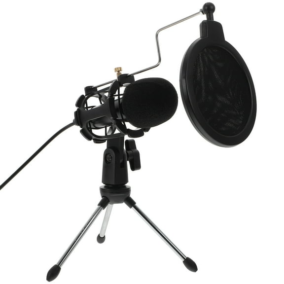 PAMINGONO Podcast Microphone Bundle Black Desktop Microphone 1 Set 5.3X1.6in