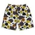 thumbnail image 3 of Uemuo Black Cow Sunflowers Pattern Men's Swim Trunks Hawaiian Beach Bathing Suit Swimsuits Beach Quick-Dry Shorts with Pockets-Small, 3 of 9