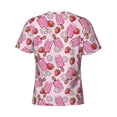 thumbnail image 6 of Qekee Strawberry Popsicle Classic Fit T-Shirt Men's Shirt Men's Tight Short Sleeves for Exercise, Running, Mountaineering - Strawberry Popsicle, 6 of 9