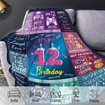 thumbnail image 3 of Kainsy Paready 12th Birthday Gifts for Girls Throw Blanket-Soft Blanket for Couch Bed, 12th Birthday Decorations, Best Teenage Girl Gifts for 12 Year Old Girls(30"x40"), 3 of 7