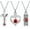 Red, variant on 3PCS Necklace Urns for Cremation Ashes Jewelry Cross Urn Necklace Lockets for Human Ashes Heart Pendant Memorial Jewelry with January Birthstone