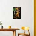 thumbnail image 4 of ZHONGYUTONG Buddha Wall Art Gold Zen Spiritual Picture Buddhist Canvas Print Meditation Yoga Room Bedroom Wall Decor Framed (24" x 36"), 4 of 6