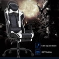 thumbnail image 4 of Gaming Chair Racing Office Chair Ergonomic Desk Chair Massage PU Leather Recliner PC Computer Chair with Lumbar Support Headrest Armrest Footrest Rolling Swivel Task Chair for Women Adults (White), 4 of 6