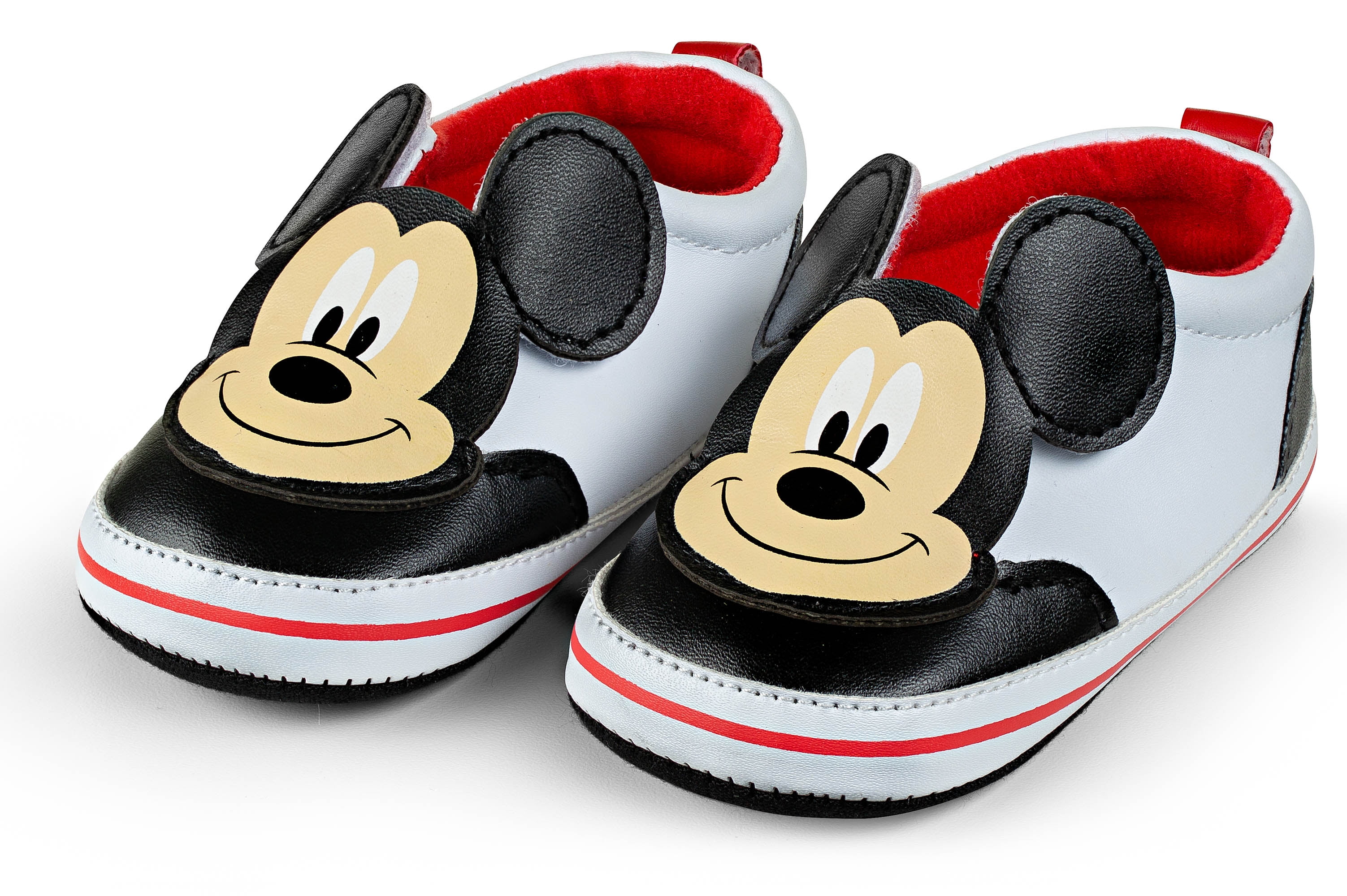 Disney Mickey Mouse White Infant Shoes - Easy Velcro In and Out - Size ...