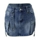 thumbnail image 5 of Falda cargo vaquera desgastada slim fit para mujer - Elegante falda vaquera ajustada de cintura alta - S-XL, 5 of 6