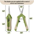 thumbnail image 6 of Gardening Scissors, 6.5 Inch, Green, Pruning Shears for Gardening with Straight Stainless Steel Blade, 6 of 7