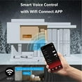 thumbnail image 4 of Lumiparty 50" Electric Fireplace with Remote Control & Alexa/WiFi, Smart Wall Mount/in Wall Recessed Insert Electric Fireplace, 12 Realistic Ember Color/Flame, 1500W Heater, 4 of 8