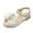 Beige, variant on CPNG Toddler Girls Sandals Open Toe Ankle Strap Dress Shoes with Glitter Rhinestone for Wedding Party Toddler Kids Princess Shoes