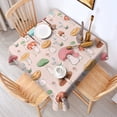 thumbnail image 2 of Red Mushroom Cartoon Light Pattern Square Tablecloth,Waterproof Square Table Cover,Wipeable Spillproof Washable Table Cover for Home Kitchen Party Decor 52"x52"(132x132cm), 2 of 6