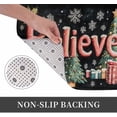 thumbnail image 4 of Christmas Doormat Black Small Area Rug Holiday Decor Non-Slip Low Pile Washable Throw Rugs for Entryway Kitchen Bathroom Front Door Indoor 20x31 Inch(Believe2), 4 of 8
