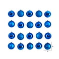 thumbnail image 2 of Nearly Natural Blue Plastic Holiday Christmas 3" Shatterproof Ornament Set, 20 Count, 2 of 4