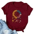 thumbnail image 5 of IROINNID July 4th Tops for Women Round Neck T-Shirt Casual Loose Tops Blouse Short Sleeve Tops USA 4th Of July, 5 of 6