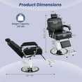 thumbnail image 3 of Costway Adjustable Barber Chair Hydraulic Salon Chair with Reclining Backrest & 360°Swivel, 3 of 10