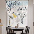 thumbnail image 3 of Vintage Farmhouse Balloon Curtains for Bedroom/Front Door/Bathroom, Blue Country Texas Star Vines Wooden Tie Up Curtains 63 Inch Length Light Filtering Kitchen Curtains Shades for Windows 46"x63", 3 of 8