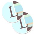 thumbnail image 1 of "Treasures Letter L Initial Monogram - Blue Stripes Juego de 2 posavasos para portavasos CJ1003-LCARC, 2.56, multicolor" Caroline's Treasures CJ1003-LCARC, 1 of 1