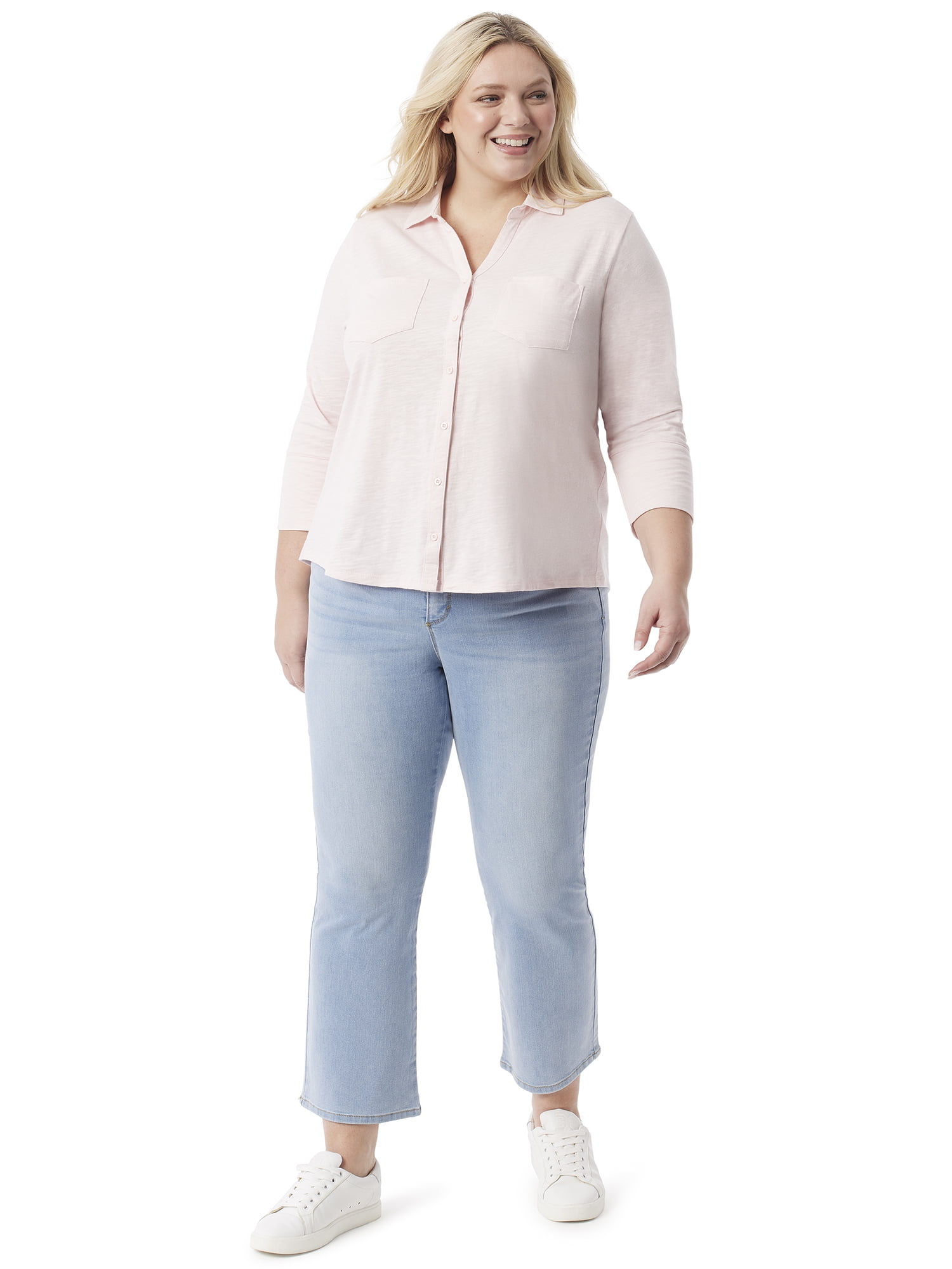 Gloria Vanderbilt Swan Series Women's Plus Tummy Sculpt Bootleg 5 Pocket Ankle Jeans, Sizes 16-24