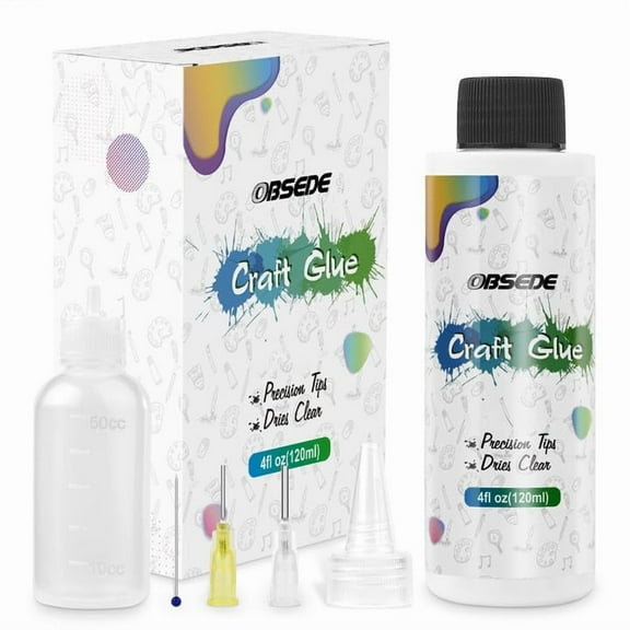 Art Craft Glue, 4 Fl.oz Quick Dry Clear Adhesive with Precision Fine Tip for Paper Crafts, Card Making, Scrapbooking$$Art & Craft