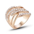 thumbnail image 4 of Jumpingount Anillo de cristal de aleación para mujer, joyería artística para nudillos de boda, esposa, cumpleaños, oficina, dama, regalo personalizado, Tamaño 8 5piezas Jumpingount CBP224964, 4 of 5