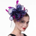 thumbnail image 5 of Elegant Black Fascinator Hat for Women, Vintage Mesh Yarn Headpiece with Hair Clip and Headband, Classic Palace Style Evening Tea Party Hair Accessory, 5 of 7