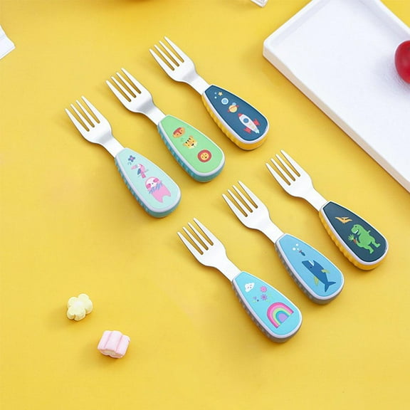 FurNest 2Pcs Toddler Utensils Cute Toddler Feeding Spoon And Fork Set Innovati