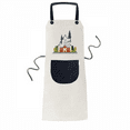 thumbnail image 1 of Germany New Swan Castle Architecture Apron Adjustable Bib Cotton Linen BBQ Kitchen Pocket Pinafore, 1 of 2